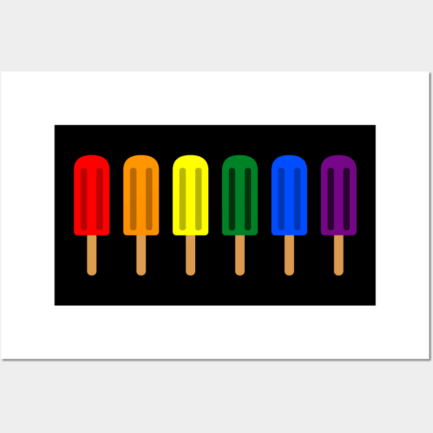 Rainbow Popsicles Wall Art by ShawnIZJack13